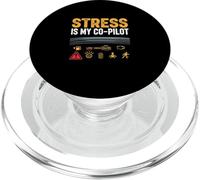 Stress Is My Co Pilot Anxiety Humor Mental Health PopSockets PopGrip for MagSafe