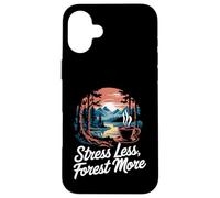 Stress Less Forest More Forest Breathing Shinrin-Yoku Case for iPhone 16 Plus