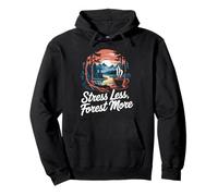 Stress Less Forest More Forest Breathing Shinrin-Yoku Pullover Hoodie