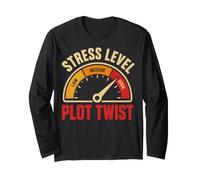 Stress Level Plot Twist Cortisol Meter Humor Long Sleeve T-Shirt