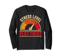 Stress Level Plot Twist Cortisol Meter Humor Long Sleeve T-Shirt