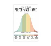 Stress Performance Curve DBT Poster Coping Skills Feeling Emotion Meter Counselor Therapist Office Canvas Poster Wall Art Decor Print Picture Paintings for Living Room Bedroom Decoration 24x36inch(60x