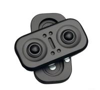 Stress Relief Alloy Fidget Slider with Unique Owl Shape, Compact Portable Push Card Toy for Anxiety Reduction and Focus Enhancement at Work or School (black)