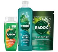 Stress Relief Bath & Shower Bundle - Shower Gel 225ml, Soak 500ml & Salts 900g | Self Care & Relaxation Gift Set (Stress Relief)