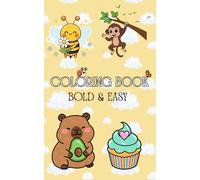 Stress Relief Bold & Easy Coloring Book - 40 Big Relaxing Designs for Adults & Kids | Perfect Christmas Gift