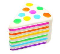 Stress Relief Cake Toy, Colorful Dot TPR Soft Squeeze Quick Recovery Simulated Cake, For Hand Relaxation Focus Aid Anti Anxiety Gift A