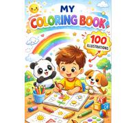 Stress Relief: Coloring Book for Adults and Kids Big Book of Colouring - 100 Funny Animals - Simple and Big Designs for Relaxation Featuring Animals: ... Designs 100 pages A4 Format whit big design