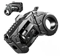 Stress Relief Fidget Toy,Metal EDC Finger Slider Dual-Mode Transformation Adult Handheld Stress Reduction Toys Help Relieve Stress Portable Design, 4.33 In (black)