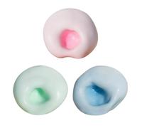 Stress Relief Sand Glutinous Balls Slow Rising Squishy Fidget Toys Stress Ball For Kids Adults Birthday Classroom Prizes Boys Girls Bag Fillers Christmas Stocking Stuffers (Pink+Green+Blue)