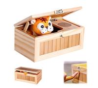 Stress Relief Toy - Interactive Useless Box with Cute Tiger Design for Home and Office Desk - Fun for All Ages