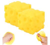 Stress-relief toys, Big Cheese Squishy, Yellow Jumbo Toy, Squeeze Block Stress(10cm)