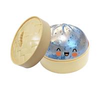 Stress Reliever Bun Toys, 8.5x6x6cm Giant Dumpling With Steamer Box, Glitter Dumpling Stress Ball, For Studying Working Travel Home Office Classroom Car Ride Meditation Kids Teens Adults Students