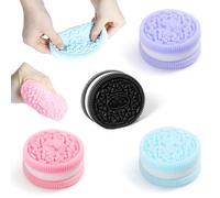 Stress Relieving Squeeze Music, 4Pcs Oreo Biscuit Stress Relief Toy, Taba Squishy for Oreo, Pinching Biscuit Simulation Toy Fufu Squishy Stress Relief Toy