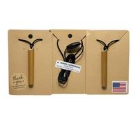 Stress Straws 3-Pack Bamboo Breathing Necklaces with Breakaway Clasps | Vaping Quit Smoking Cessation Mindfulness Smoking Alternative Calming Tool