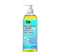 Stress Tension Relief Massage Oil - Deep Tissue Therapy for Relaxation & Mental Calm - Fast-Absorbing, Skin-Friendly - Soothing Massage Blend for Evening Relaxation & Better Sleep (250ml Pump)
