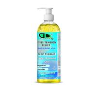 Stress Tension Relief Massage Oil - Deep Tissue Therapy for Relaxation & Mental Calm - Fast-Absorbing, Skin-Friendly - Soothing Massage Blend for Evening Relaxation & Better Sleep (500ml Pump)