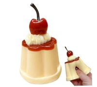Stress Toys Adorable Caramel Pudding Cute Stress Relief Toy Soft Squeezable Rubber 2.6x3.7 Inch Squeeze Toys for Kid Adults Home Decor
