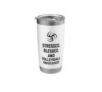 Stressed Blessed and Volleyball Obsessed Volleball-Player Stainless Steel Insulated Tumbler