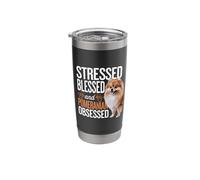 Stressed Blessed Obsessed Pomeranian Stainless Steel Insulated Tumbler