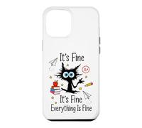 Stressed Cat School Academic Pressure Student Case for iPhone 12 Pro Max