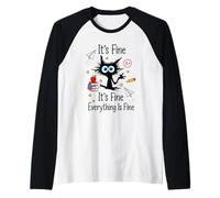 Stressed Cat School Academic Pressure Student Raglan Baseball Tee