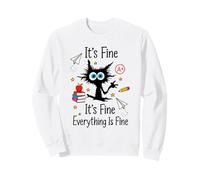 Stressed Cat School Academic Pressure Student Sweatshirt