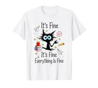 Stressed Cat School Academic Pressure Student T-Shirt