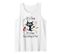 Stressed Cat School Academic Pressure Student Tank Top