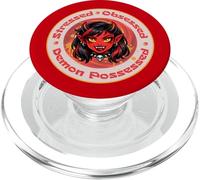 Stressed Obsessed Demon Possessed Menopause Satire PopSockets PopGrip for MagSafe