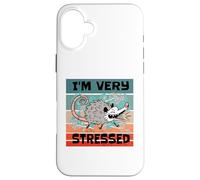 Stressed Possum Overwhelmed Critter Anxious Opossum Animal Case for iPhone 16 Plus