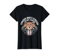 Stressed Who's Stressed I'm Not Stressed - Value Graphic T-Shirt, Women, Black, M