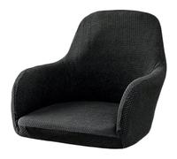 Stretch Accent Chair Slipcover Curved Back Accent Kitchen Chair Covers Modern Arc Shaped Armrest Counter Height Bar Stools Covers Wing Back Chair Protector (Color : Black, Size : 1PC)
