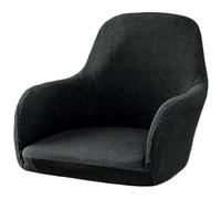 Stretch Accent Chair Slipcover Curved Back Accent Kitchen Chair Covers Modern Arc Shaped Armrest Counter Height Bar Stools Covers Wing Back Chair Protector (Color : Black, Size : 6PCS)