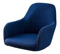 Stretch Accent Chair Slipcover Curved Back Accent Kitchen Chair Covers Modern Arc Shaped Armrest Counter Height Bar Stools Covers Wing Back Chair Protector (Color : Navy blue, Size : 1PC)