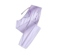 Stretch Active - Women's Ultra Soft Stretch Ice Silk Casual Pants,Quick Dry Comfy Travel Pants Over 50 for Everyday Wear Trousers Loose Fit Hippie Clothes, Purple, 3XL