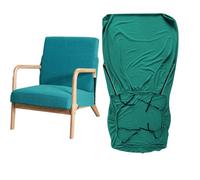 Stretch Arm Chair Covers,Mid-Century Modern Chair Cover Reading Armchair Covers Single Sofa Covers Wooden Arm Chair Cover Protector Living Room Hotel Decor, dark green