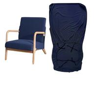 Stretch Arm Chair Covers,Mid-Century Modern Chair Cover Reading Armchair Covers Single Sofa Covers Wooden Arm Chair Cover Protector Living Room Hotel Decor,navy blue