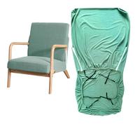 Stretch Arm Chair Covers,Mid-Century Modern Chair Cover Reading Armchair Covers Single Sofa Covers Wooden Arm Chair Cover Protector Living Room Hotel Decor, green