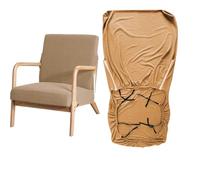 Stretch Arm Chair Covers,Mid-Century Modern Chair Cover Reading Armchair Covers Single Sofa Covers Wooden Arm Chair Cover Protector Living Room Hotel Decor, khaki