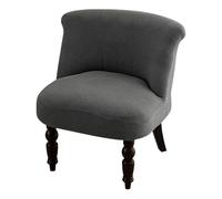 Stretch Armless Accent Chair Cover Jacquard Chair Slipcover Modern Armless Chair Protector for Living Room Makeup Office Bedroom, 1PC, Dark Gray
