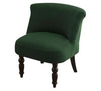 Stretch Armless Accent Chair Cover Jacquard Chair Slipcover Modern Armless Chair Protector for Living Room Makeup Office Bedroom, 1PC, Dark Green