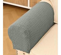Stretch Armrest Chair Covers, Set of 2 Armchair Covers for Arms, Furniture Protector Slipcovers Elastic Removable Chair Sofa Couch Arm Caps (Grey)