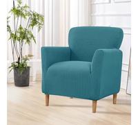 Stretch Banquet Chair Covers: 1Piece Modern Luxury Knitted Armchair Slipcover Removable Pet Friendly Single Couch Covers,for Living Room (A-Turquoise Blue)