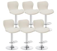 Stretch Bar Stool Covers 6 Pcs Swivel Chair Slipcovers Short Back Protector for Kitchen Counter Pub Office Hotel & Slish