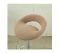 Stretch Bar Stool Covers Set of 4/2 Round PU Leather Swivel Chair Seat Covers with Hollow Backrest for Kitchen Breakfast Counter High Stools Durable & Stylish A8 6PCS