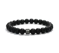 Stretch Beaded Bracelet For Men Natural Stone 8mm Tiger Eyes Volcanic Rock
