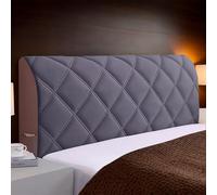 Stretch Bed Headboard Cover Solid Color Headboard Slipcover Padded Headboard Cover Headboard Covers Removable Bed Head Cover For Twin Queen Full California King Size Beds(Dark Grey,160x65cm)