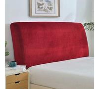 Stretch Bed Headboard Slipcover Solid Color Protective Headboard Covers Dustproof Headboard Cover Slip for Single, Double, King Headboards,Red-150~165cm