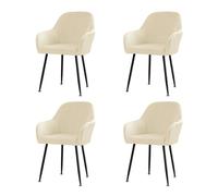 Stretch Beige Curved Back Chair Slipcovers 4pcs Removable Dining & Bar Stool Covers for Kitchen Party & Banquet Decor Universal Fit Durable & Easy Care