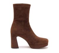 Stretch Bella Ankle Boots Dark Brown - female - Emanuelle Vee - Heeled Boots - Brown - 6 UK - Shoes 6 UK